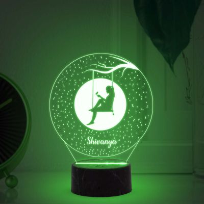 Personalized Night Light with Multicolored Light Customized with Name Gift For Friend